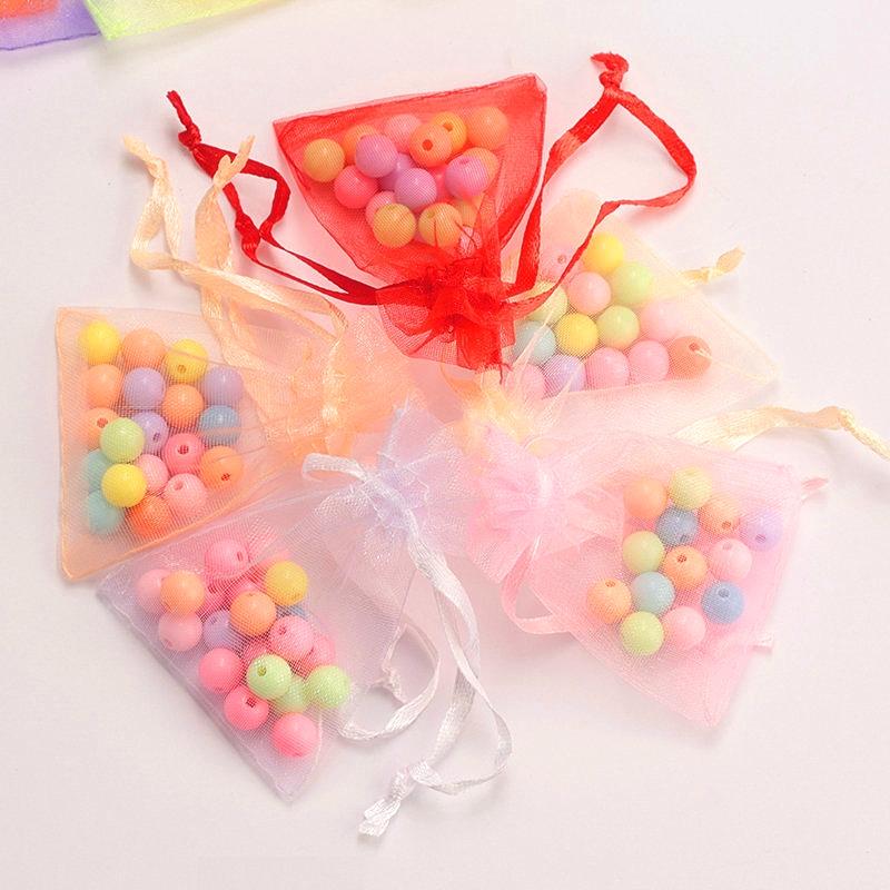 Wholesale 16 color 100pcs/lot 9*12cm organza Christmas wedding gift bags candy bag jewelry packing drawable organza bags&pouch