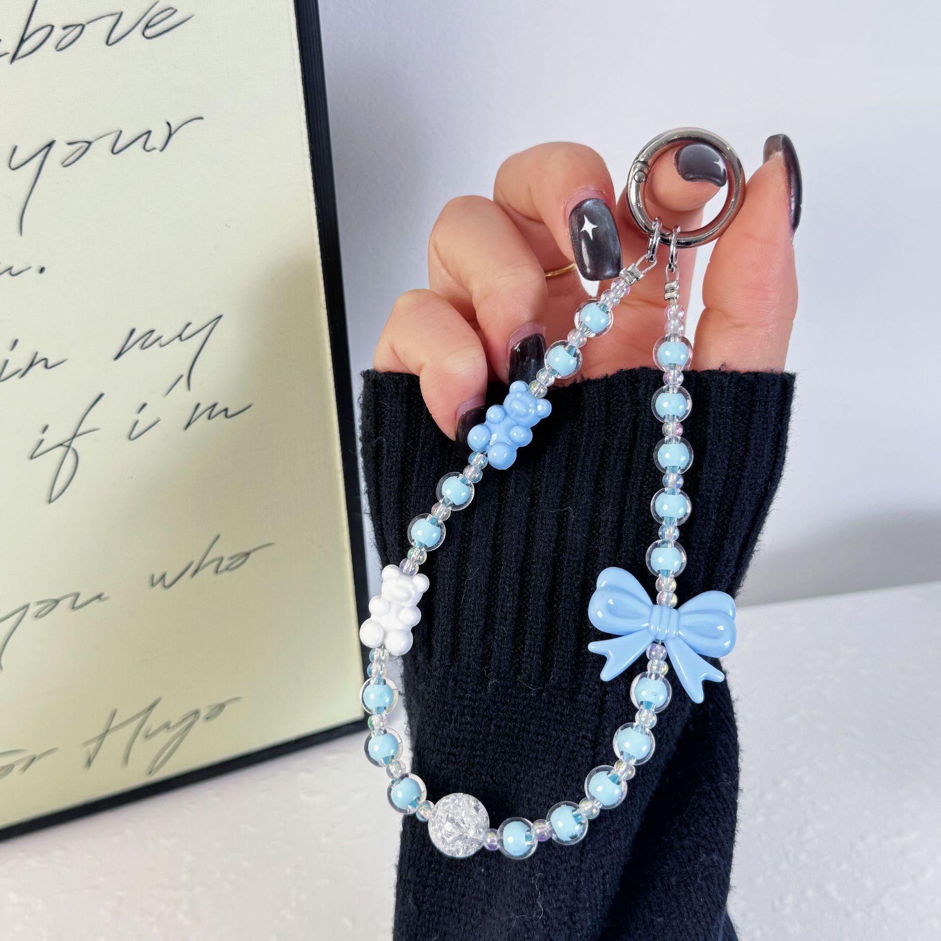 

Korean-Style Crystal Pearl DIY Phone Chain Lanyard (Model: PFZKA04)