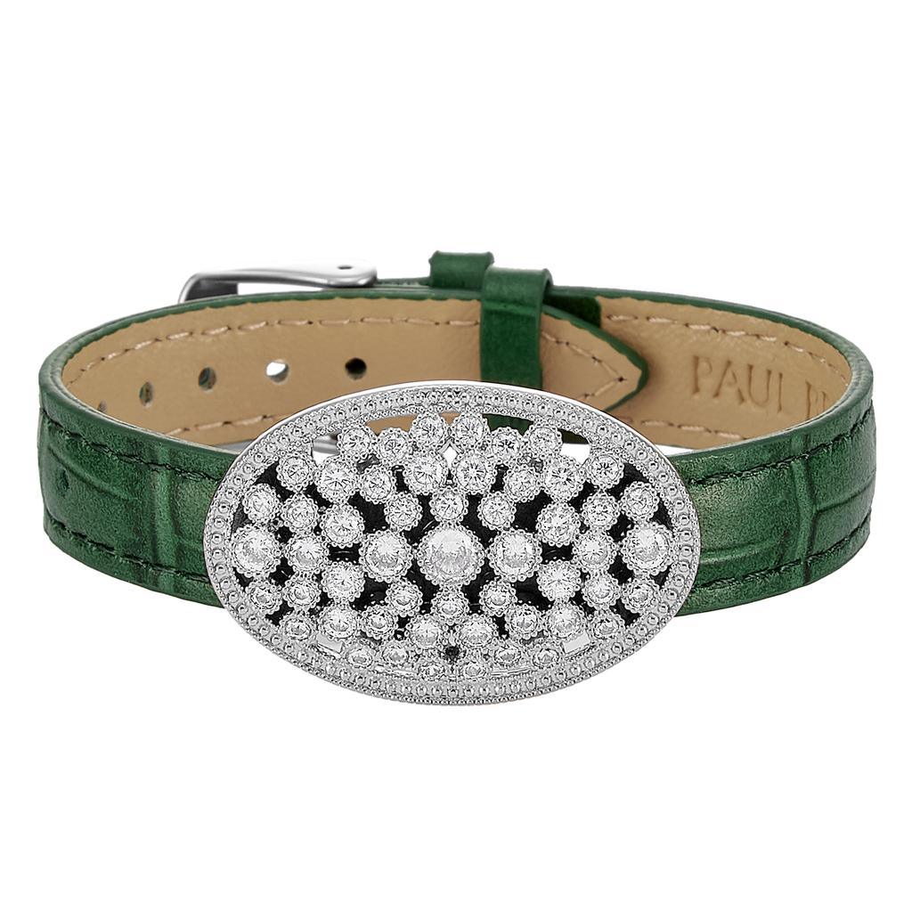 Paul Brial Cowhide Bracelet (Green) Pybb007S