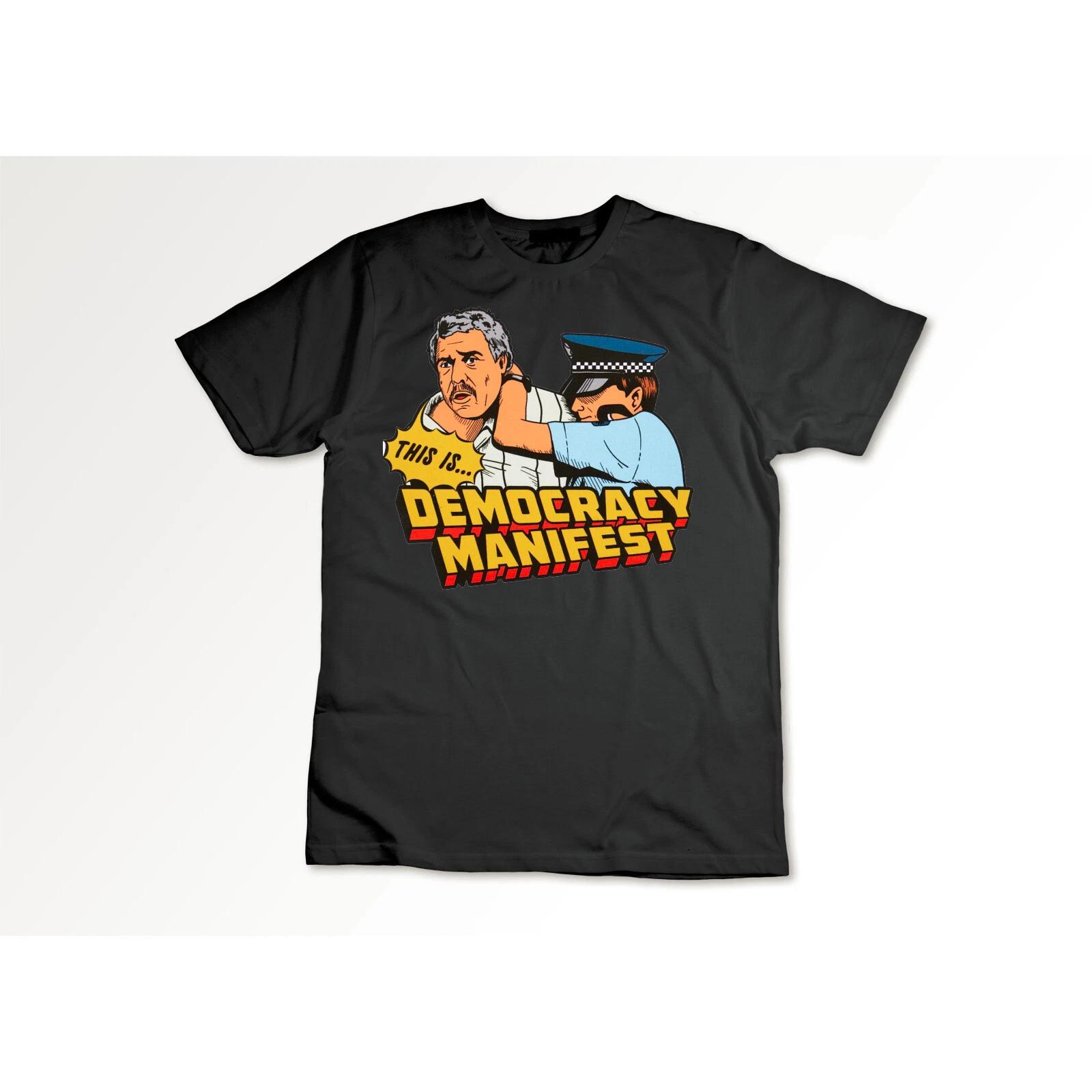 

This is Democracy Manifest UK Graphic T-Shirt Succulent Chinese Meal T Shirt Tee S