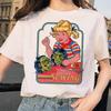 T-shirt Estetica Invocazione Demoni Estate Casual Harajuku Stampa Cartone Animato Satana Manica Corta Top Camiseta Streetwear