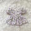 Fashion Printed Dresses Lotus Leaf Sleeve White Cardigan  for 1/11 OB11 Dolls/for 1/12 BJD