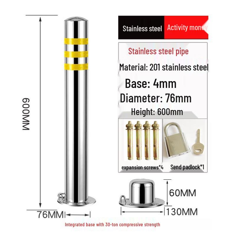 Jun Ding Ying Stainless Steel Movable Parking Post Lock