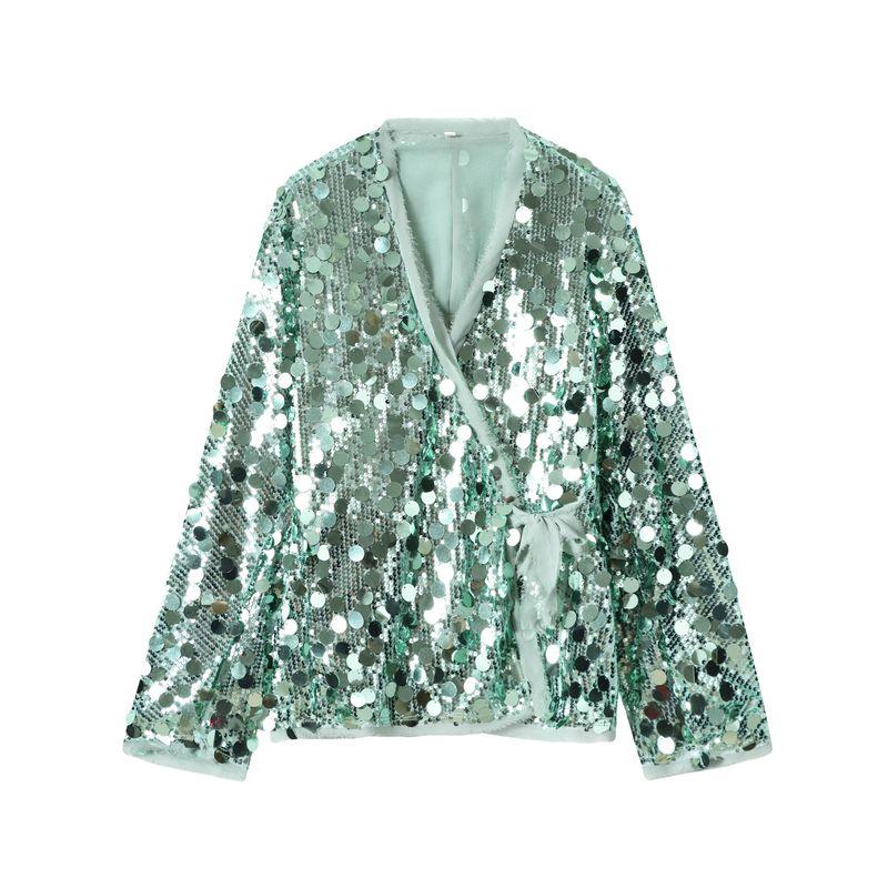 Kaslead New Arrival Women's Clothing Fashion Style Fashion All-Match Beads Decoration Kimono Coat 3736240