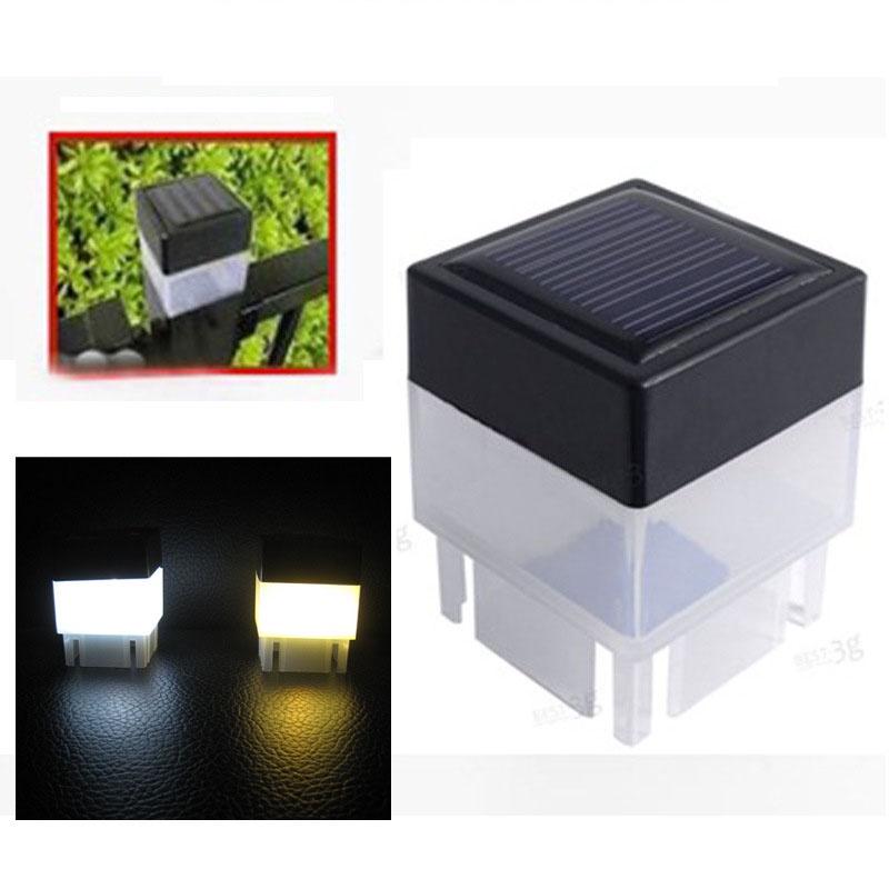 Power Solar Fence Post Led Cap Light Garden Yard Pool Lamp Square Lights