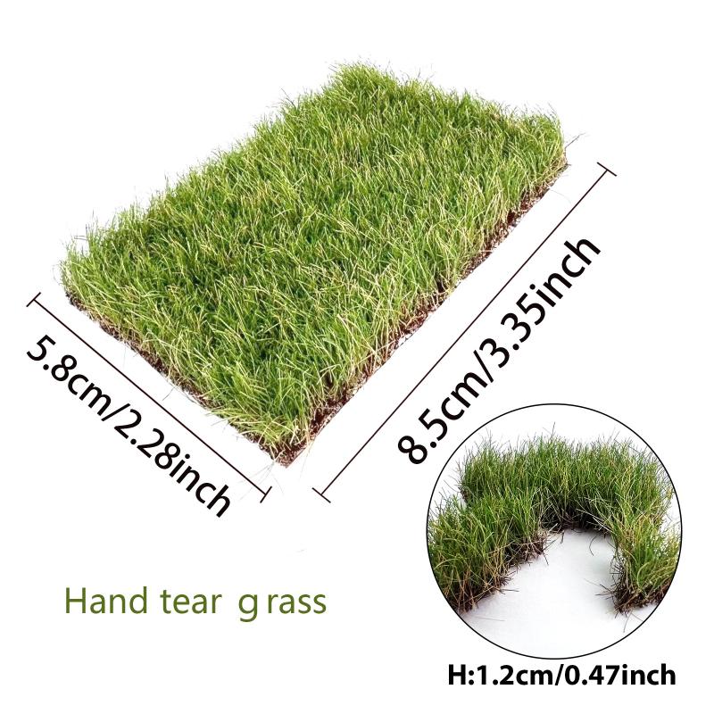 1,2 cm Simulationsrasen Rasenmodell Grasbüschel Pflanze Vegetation Plattform Dekor DIY Sandtisch/Eisenbahn/Gartenszenerie 1 Box