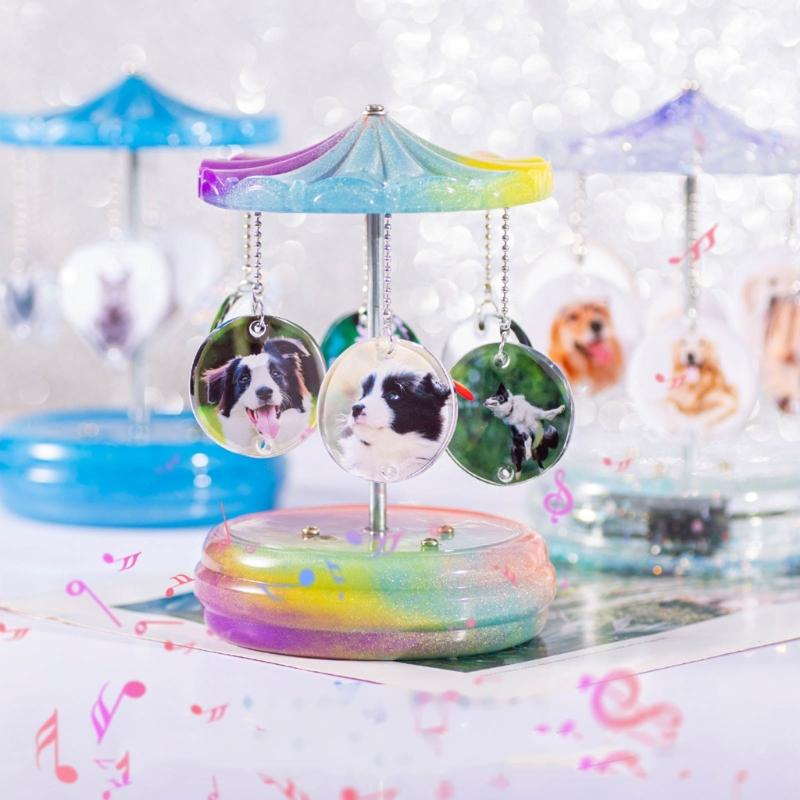 Musical Carousel DIY Silicone Mold for Music-Box Umbrella Bottom and Cover Mold DIY Movement Materials Round Brand Mold