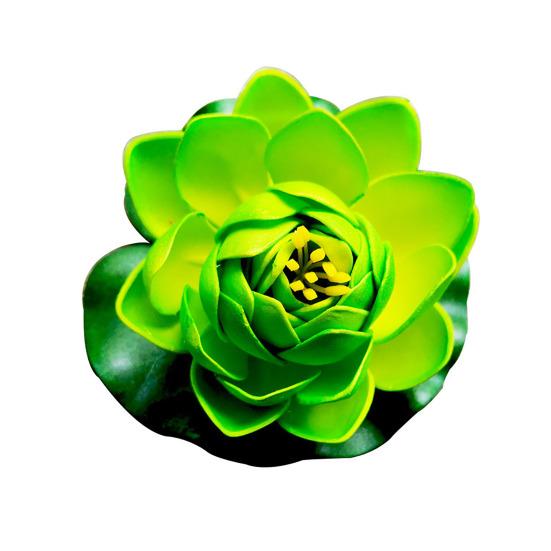 Floating Artificial Lotus Flowers with Lotus Leaf Realistic Faux Pond Plants Ornament for Lake Pool Aquarium Water Decoration