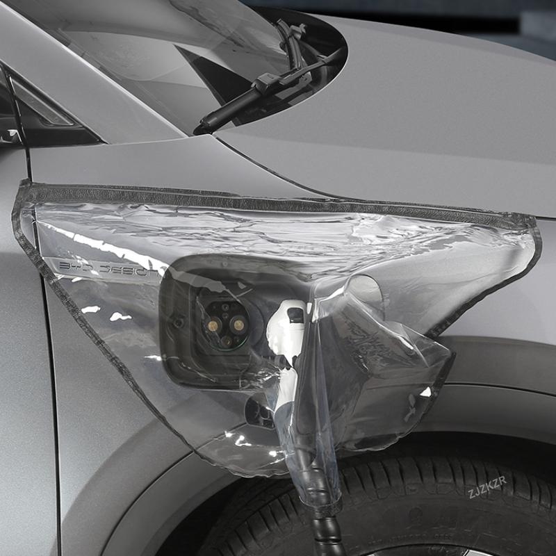 For BYD Han DMI Electric Vehicle Charger Port Rainproof Dustproof Cover Outdoor Protection Covers Car Accessories