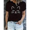 Plus Size Women's Casual T-Shirt Graphic Print Crew Neck Short Sleeve Loose Summer Comfort Top