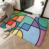 Weicher Saugfähiger Rutschfester Teppich Kunst Geometrische Kunst Fußmatte Heimdekor Fußmatte Schlafzimmer Fußmatte Duschteppich