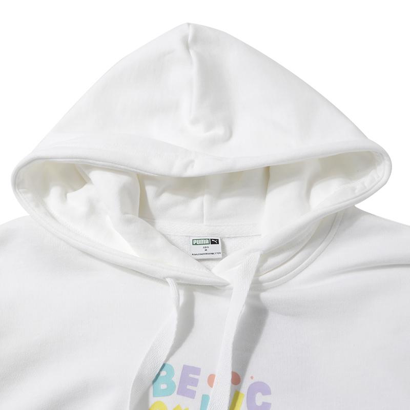 Puma Downtown Graphic Hoodie Women Tops White 531437-02