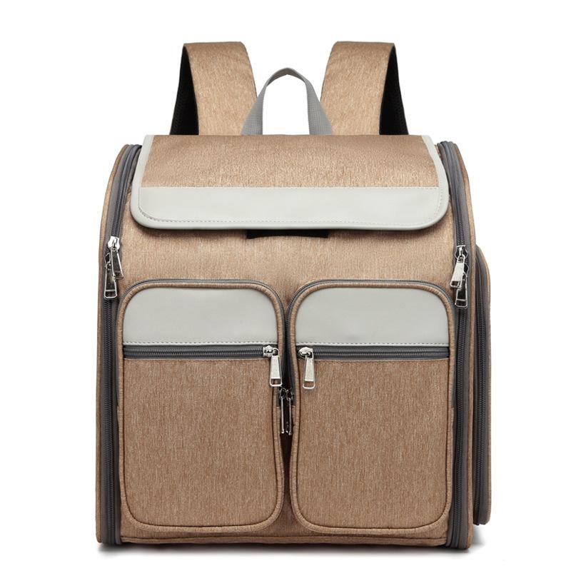 

Кошачьи сумки-переноски с дышащими отверстиями, складной рюкзак для путешествий для кошек и маленьких собак, двойная дверь 36X25X38CM