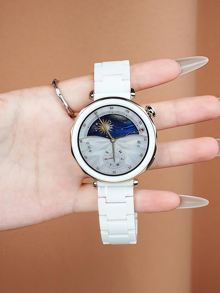 

18 мм 20 22 мм Для ремешка умных часов Huawei watch 4/GT 5 Pro/4/3 Pro Белая керамика часы GT4 pro мужские женские Ремешок для часов 41 42 мм 46 мм For huawei gt4 41mm