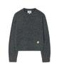 PHYSICAL DEPARTMENT Heart Apple Crop Knit_Charcoal