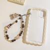 Blue Pink Bowkont Beads Phone Chain Sweet Cool Love Bear Hanging Rope Camera Lanyard Anti-Lost Wrist Straps Bag Accessories