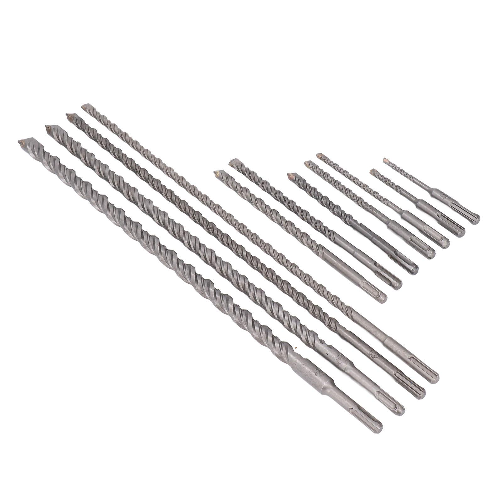 

11 шт. Ударное сверло из цементированного карбида, высокоскоростной набор электрических ударных сверл для удаления стружки