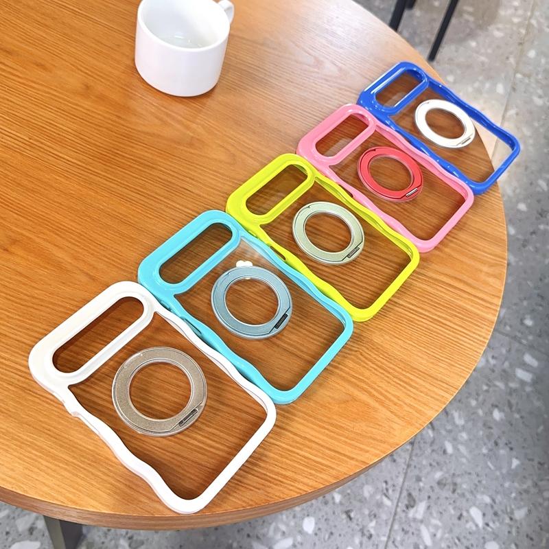 For Huawei Pura X View Case Hard Transparent Ring Stand Magnetic MagSafe Protective Back Cover case For Huawei Pura X View shell