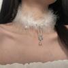 Elegant Rhinestone Snowflake Pearl Necklace