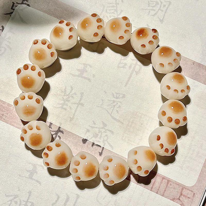 Bodhi Root Cat Paw Bracelet for Sweet Girls