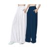 2er-Pack High Waist Schlaghosen Lässige Kleidung Polycotton Ethnische Damen Hosen