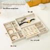 Triple-Layer Velvet Jewelry Box: Dustproof Drawer-Style Organizer and Decorative Storage