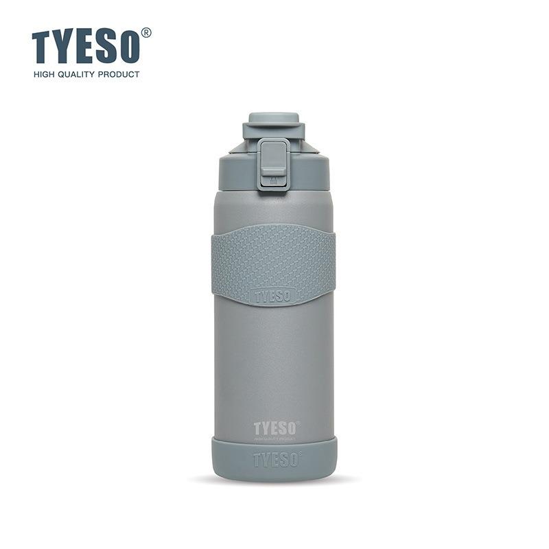 TYESO 750/900ml Thermal Bottle Stainless Steel Vacuum Flasks with Straw Cup Sleeve BPA-Free Insulated Bottles for Sports Cycling