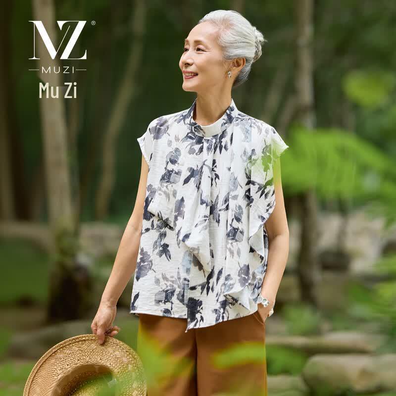 Women s Summer Floral Print Short Sleeve T-Shirt XL