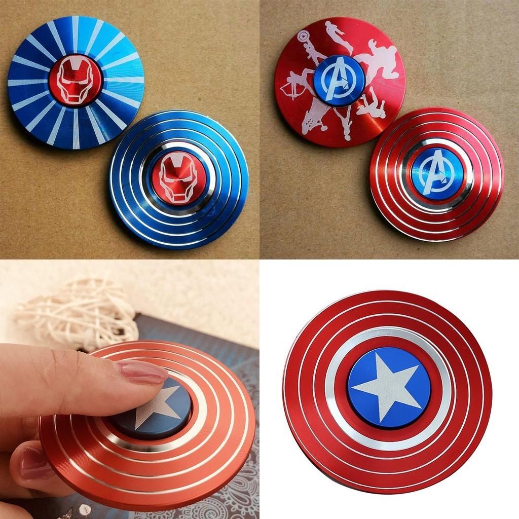Lebhaft gefärbter Captain America Fidget Spinner mit Hochgeschwindigkeitsrotation zur Stressreduzierung