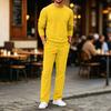 Men's Versatile 2 Piece Sweatsuit with Hooded Sweatshirt and Sweatpants for Casual Wear