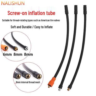 M6 Thread Inflatable Pump Replacement Tube with Car Tire Quick Air Nozzle Extension
