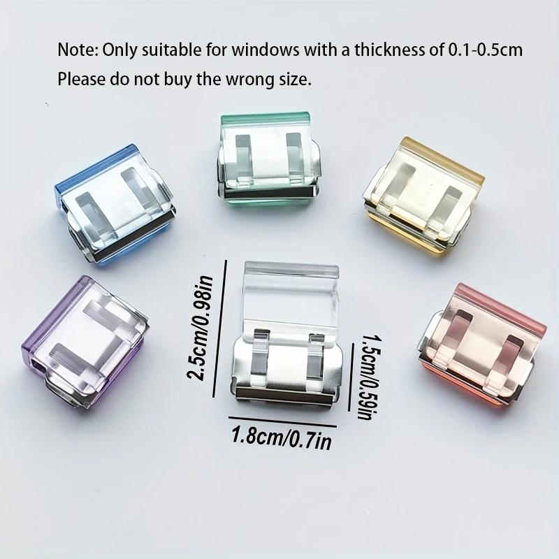 6pcs Heavy-duty Sliding Window Lock, Screen Fixing Clip, Window Rail Fixing Safety Clip, Screen Window and Door Safety Plug