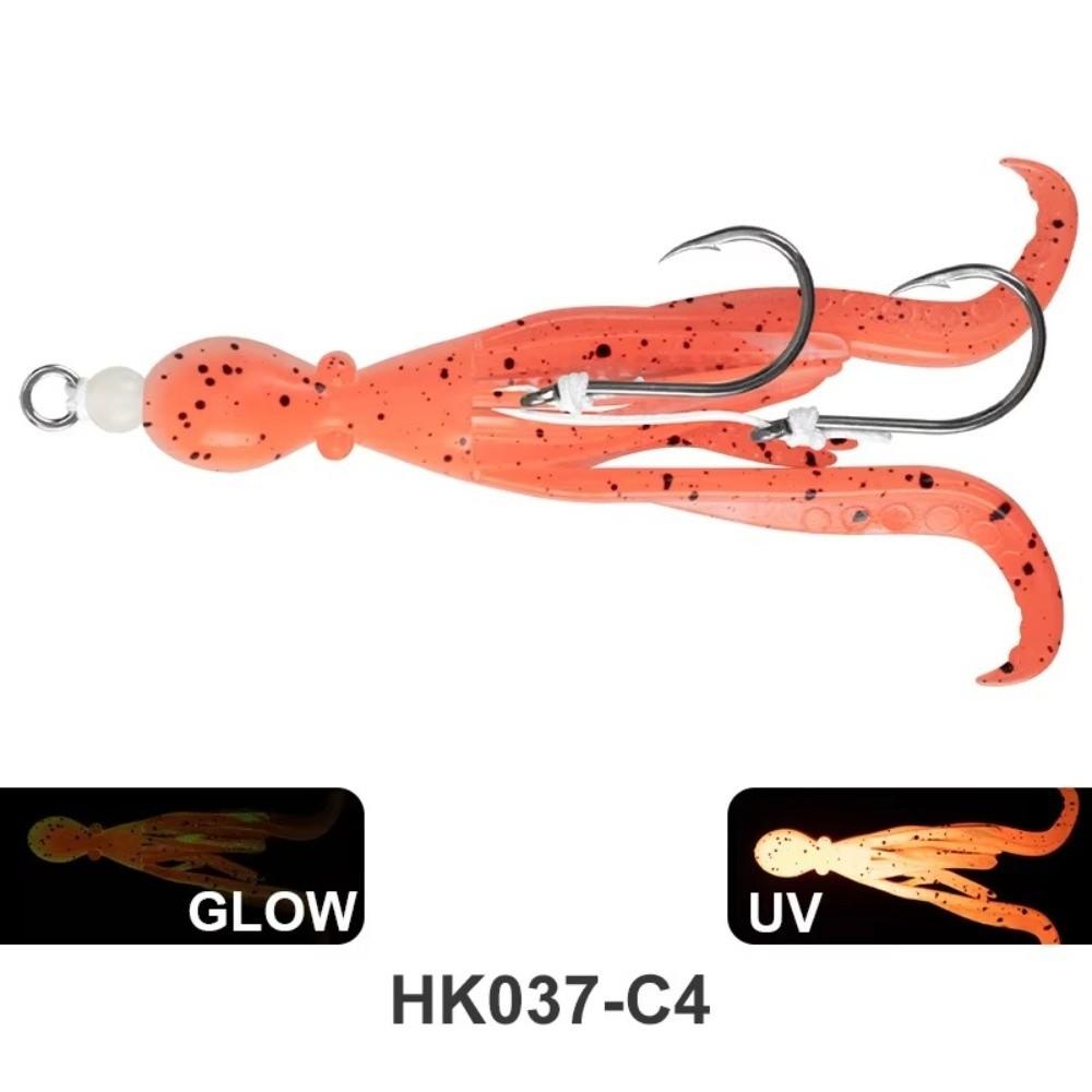 2PCS 5g 9.5cm Squid Jigging Hook HK037 Model Teaser Fishing Lure Octopus Fishing Lure Squid Fishing