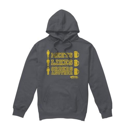 Cheers Mens Man Meets Beer Hoodie