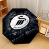 Swansea City FC Automatic 3‑Fold Umbrella 8‑Rib Windproof Folding Umbrella Sun Rain Protection For Outdoor Travel Daily Use