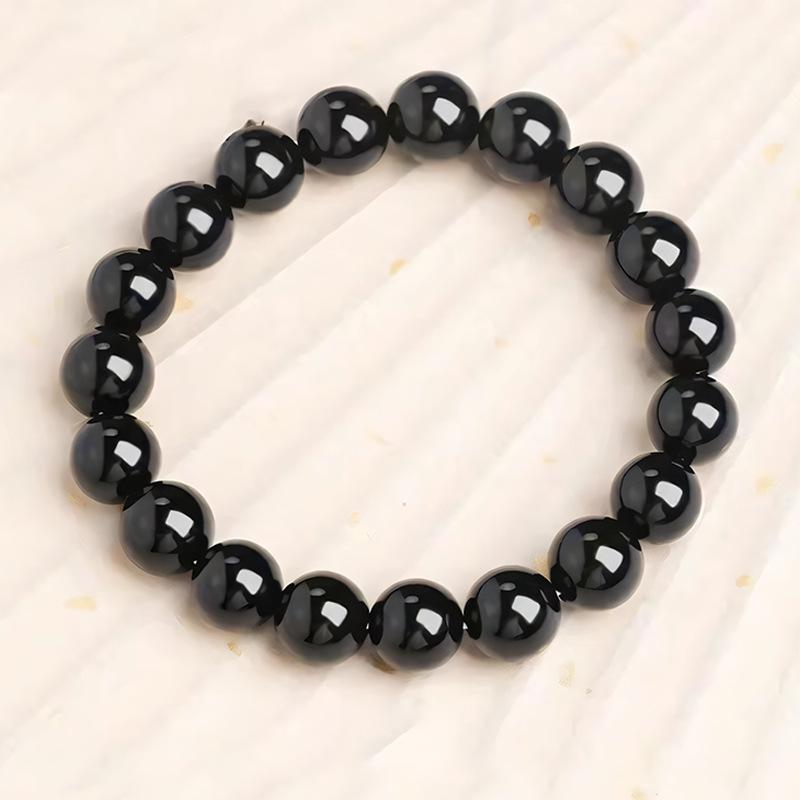 

Высококачественный браслет на удачу из натурального черного и красного агата для мужчин и женщин