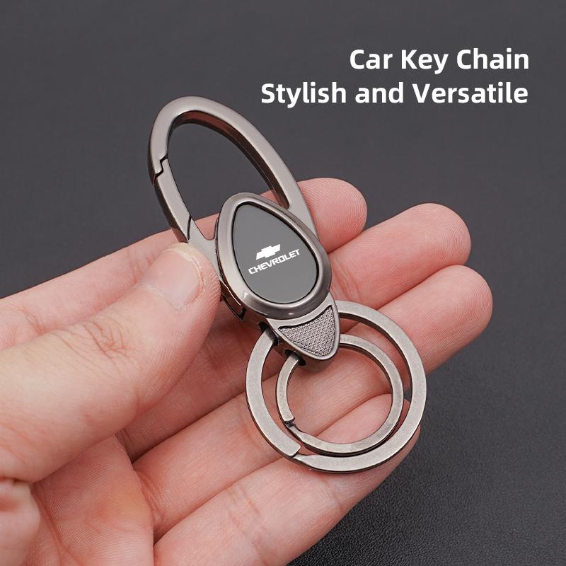 Premium Zinc Alloy Car Keychain Minimalist Metal Keyring For Chevrolet Cruze Malibu Colorado Suburban Equinox Blazer Trax Camaro