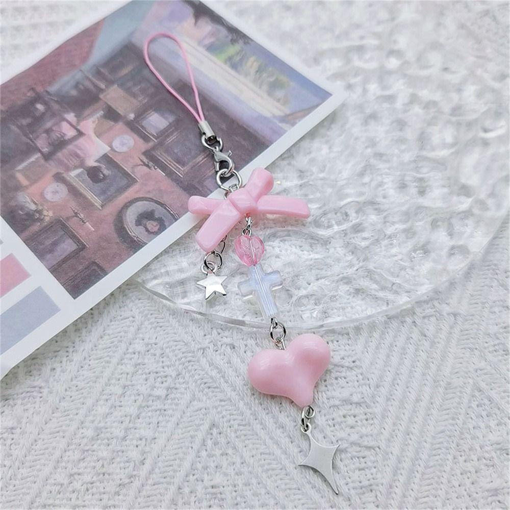 Beaded Chain Bag Charms Gool Girl Phone Pendant Mobile Lanyard Cellphone Strap Mobile Phone Strap