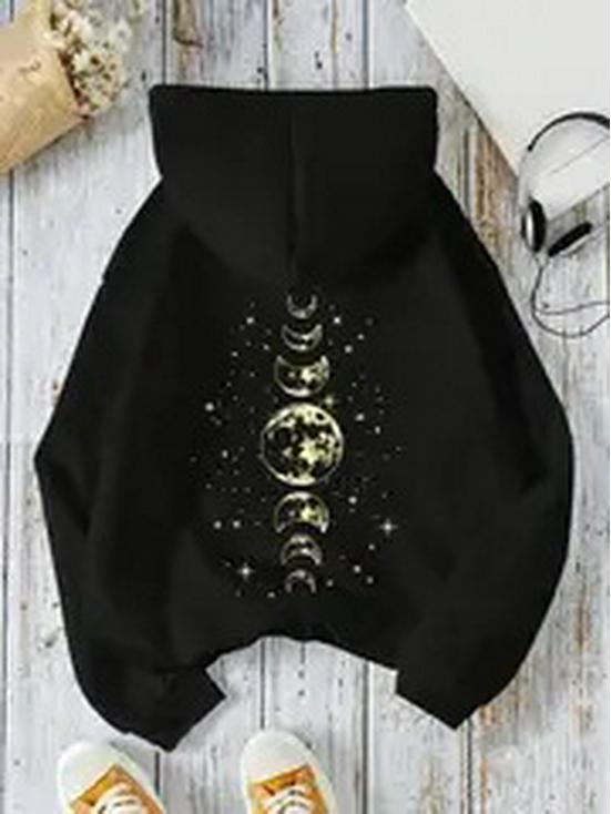 

Женский свитер с принтом, с круглым вырезом, европейский и американский стиль, 2024 L чёрный