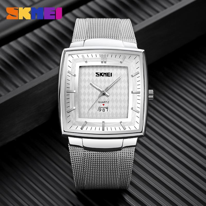 Fashion Trend Watch Men's Simple Casual Square Dial Calendar Waterproof Quartz Watch