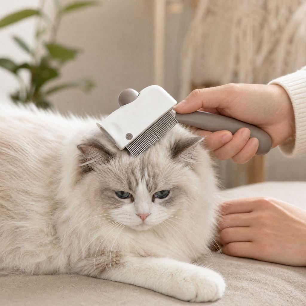 Grooming Comb - Detangling, Deshedding & Massage Brush for Cats