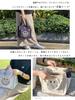 [DIVA Rose] Mini Tote Bag, Small, Lightweight, Canvas, Dividers, Pockets, Smile (Border Blue)
