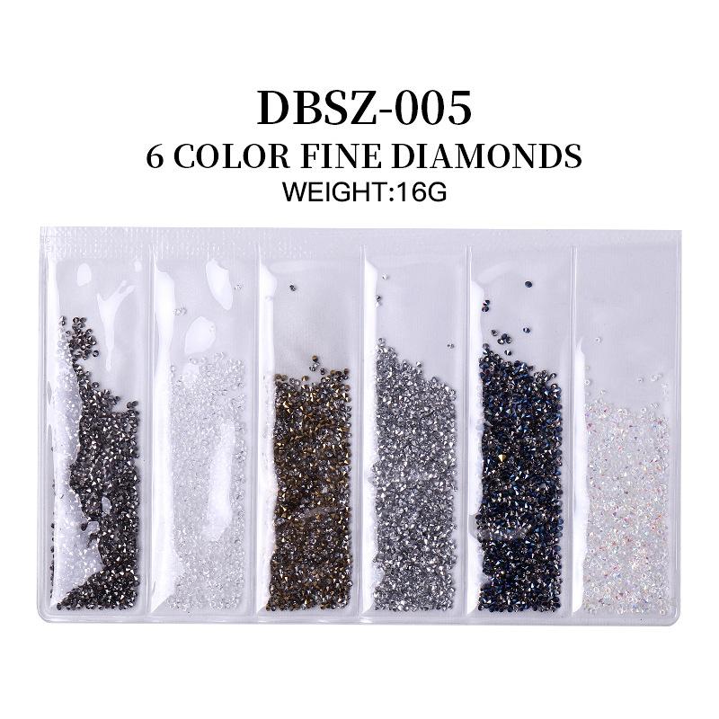 Long Bag Nail Art Jewelry Glass Flat Bottom Diamond Nail Art Diamond Nail Art Jewelry Mixed