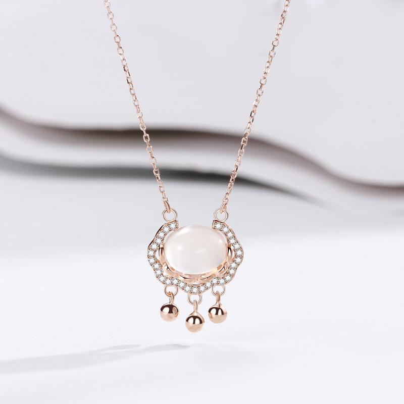 Ruyi Ping An Lock Necklace Women's Fashion Retro Light Luxury National Style Pendant Women