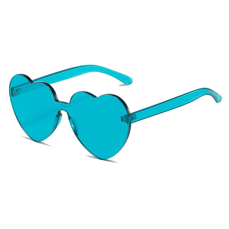 Love Sunglasses, Candy-Colored Heart-Shaped Glasses, Beach Peach Heart Sunglasses.