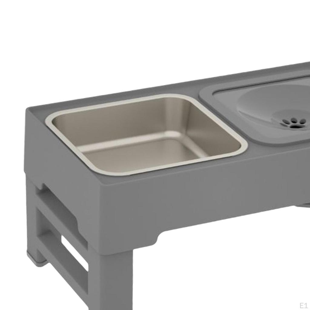 Schüsseln,Hundenapf und Schüsseln,Erhöhte höhenverstellbare Doppelnapf mit kleinen mittelgroßen Hunden Katzen