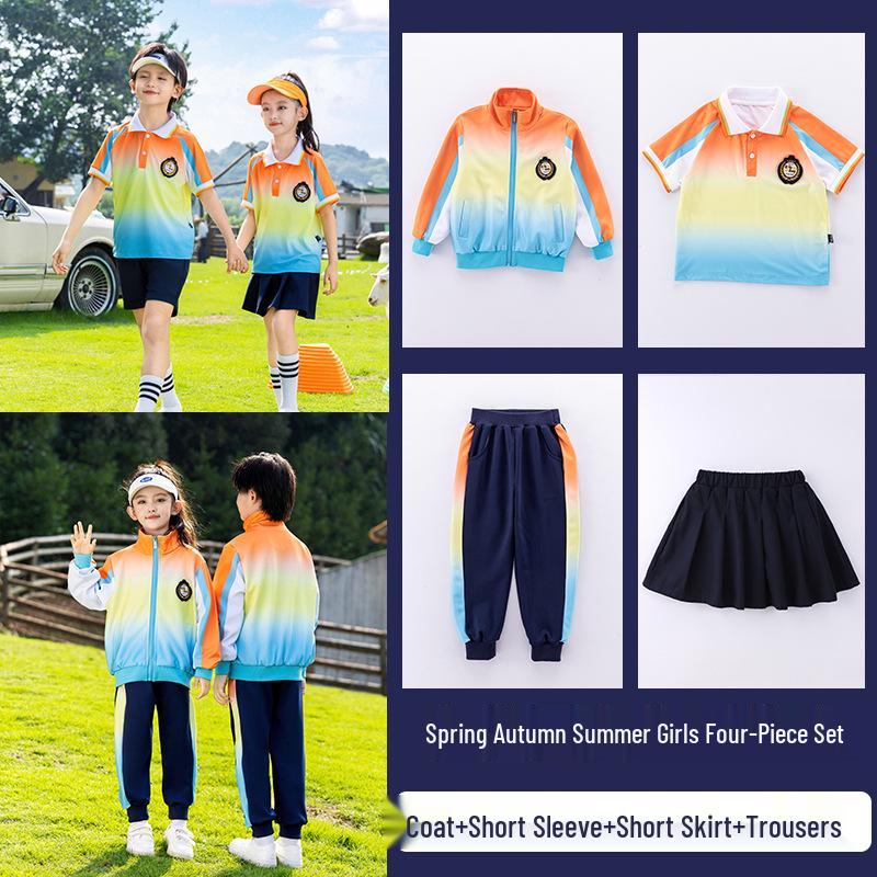Conjunto de Uniforme Escolar e Esportivo Infantil Três Peças Estilo College