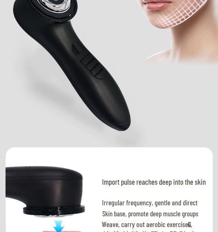 EMS Vibration Massage Beauty Device with Color Light for Lifting, Firming, and V-Face Red/Blue Light Therapy