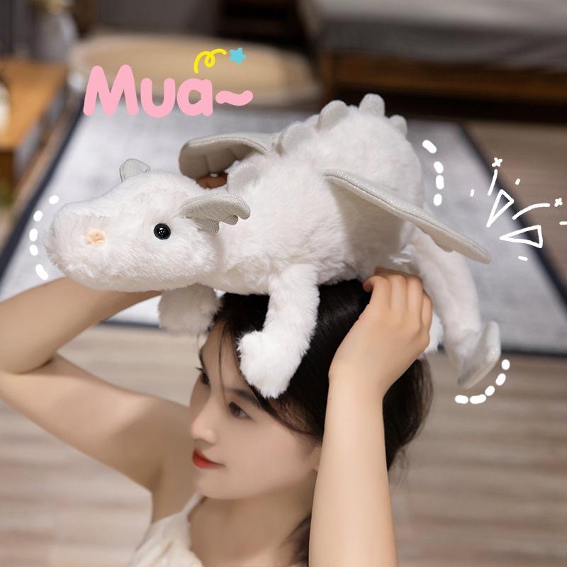 Dex Dragon Douglas Dinosaur Plush Toy Snow Dragon White Dragon Doll