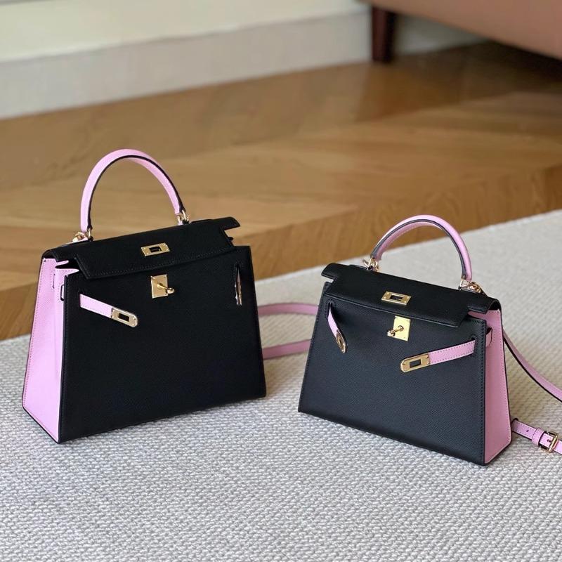 New leather creative color matching design palm pattern shoulder messenger bag fashionable versatile handbag